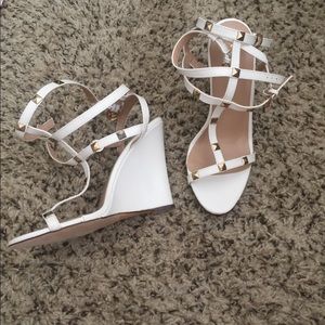 White Summer Wedges
